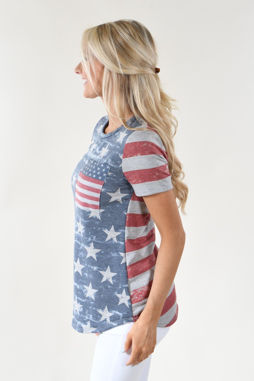 Stars & Stripes Pocket Top