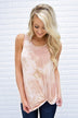 All Tied Dyed Up Pink Knot Tank Top