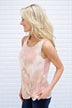 All Tied Dyed Up Pink Knot Tank Top