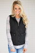 Black Quilted Vest