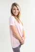 Solid Light Peach Knot Top