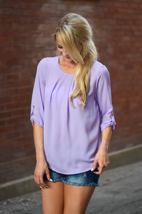 Light Lilac Sheer Top