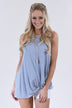 So Knotty Blue Striped Tank Top