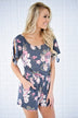 All the Love Blue Floral Romper