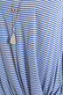 So Knotty Blue Striped Tank Top
