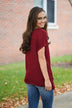 Burgundy Knot Top