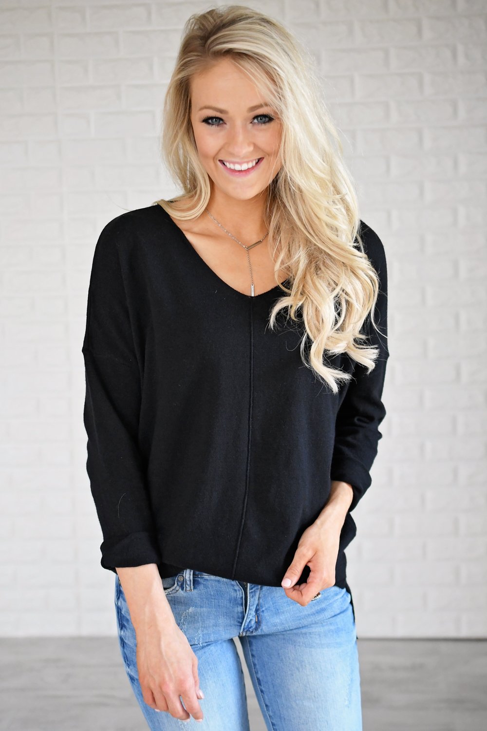 You Make My Dreams Sweater Top ~ Black