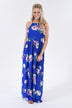 Electric Blue Floral Maxi Dress