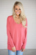 Hold On To Me Sweater ~ Deep Blush