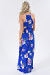 Electric Blue Floral Maxi Dress