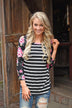 Crowd Pleaser Floral Top ~ Black