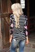 Crowd Pleaser Floral Top ~ Black