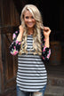 Crowd Pleaser Floral Top ~ Grey