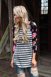 Crowd Pleaser Floral Top ~ Grey