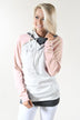 Ampersand Ave. Double Hooded Sweatshirt ~ Baseball Pink