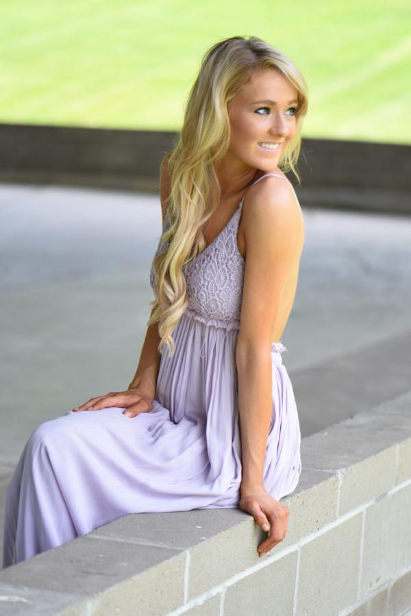 All Ruffled Up Maxi Dress ~ Light Purple