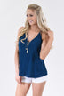 Focus On Me Blue Tank Top