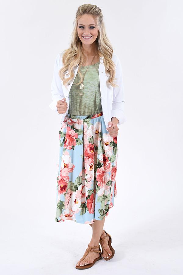 Keeping Up with Cute Floral Skirt