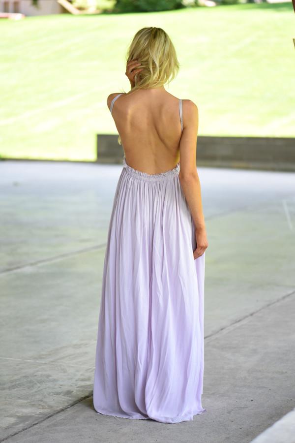 All Ruffled Up Maxi Dress ~ Light Purple
