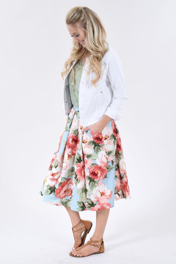 Keeping Up with Cute Floral Skirt