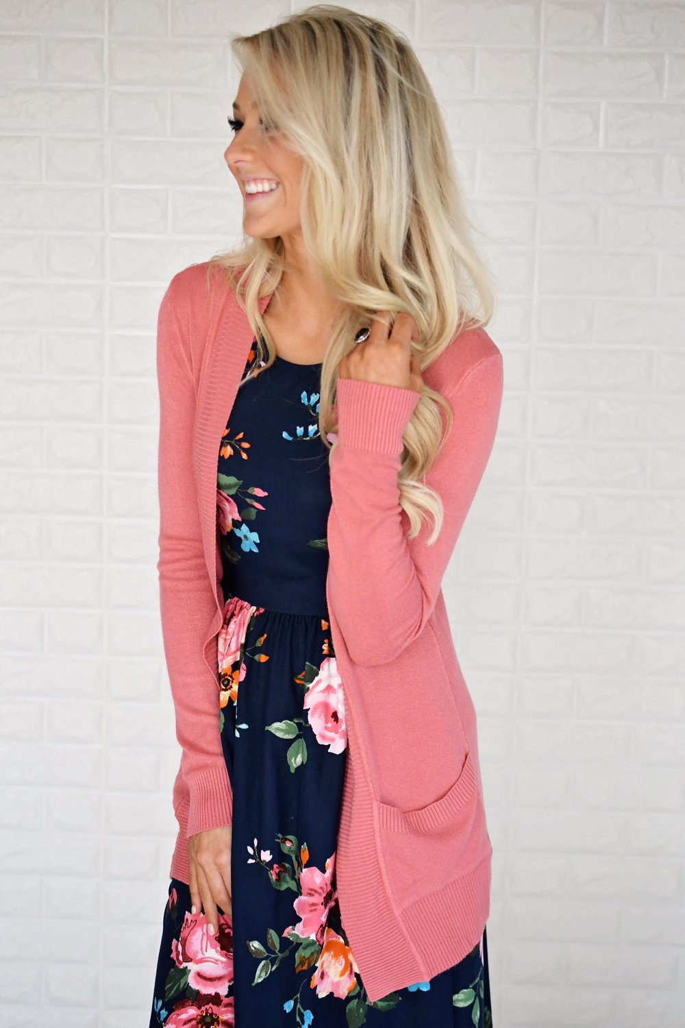 The Fundamental Cardigan ~ Deep Blush