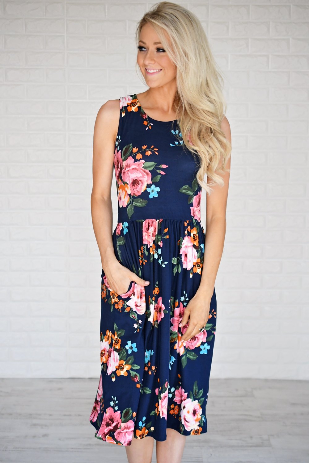 Floral My Heart Midi Dress – The Pulse Boutique