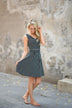 Climb the Ladder Black Stripe Dress