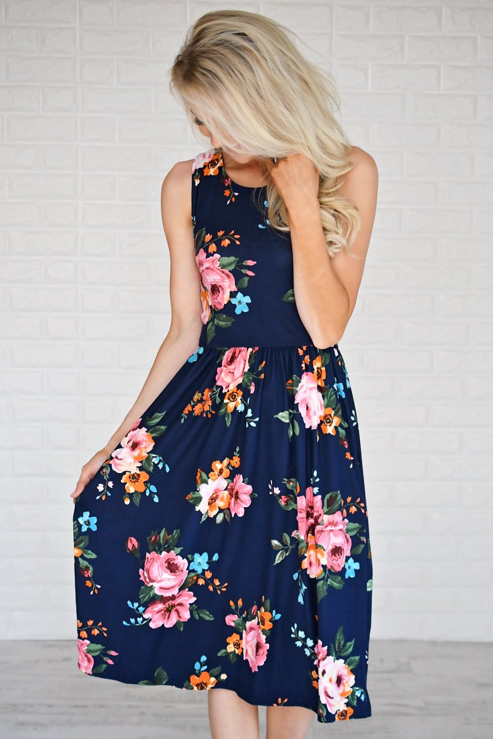 Floral My Heart Midi Dress – The Pulse Boutique