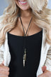 Black Feather Necklace