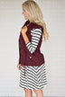 Essential Fall Vest - Burgundy