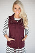 Essential Fall Vest - Burgundy