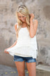 White Crochet Top