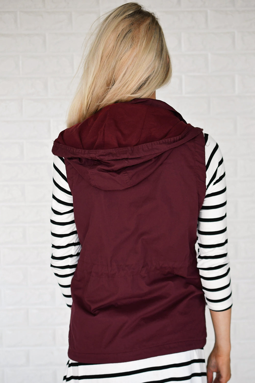 Essential Fall Vest - Burgundy
