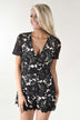 Lush - Black Lace Romper