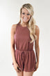 Maroon Drawstring Romper