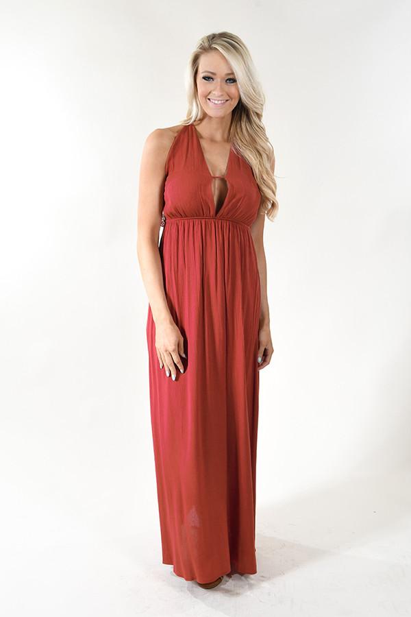 Red Hot Maxi Dress