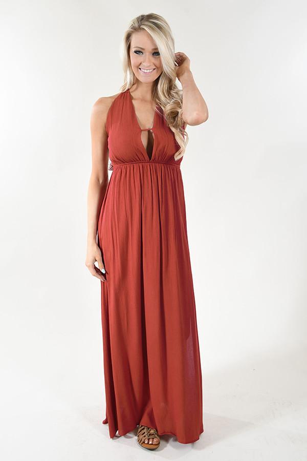 Red Hot Maxi Dress