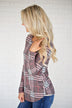 Perfectly Plaid Long Sleeve Top ~ Shades of Pink