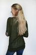 Leave a Little Sparkle Top - Olive