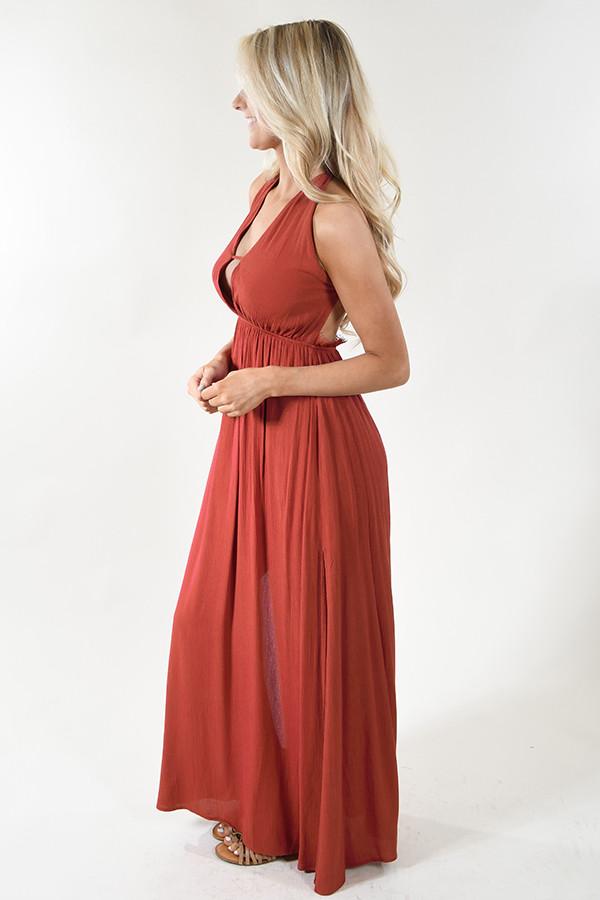 Red Hot Maxi Dress