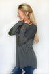 Olive & Black Pocket Top