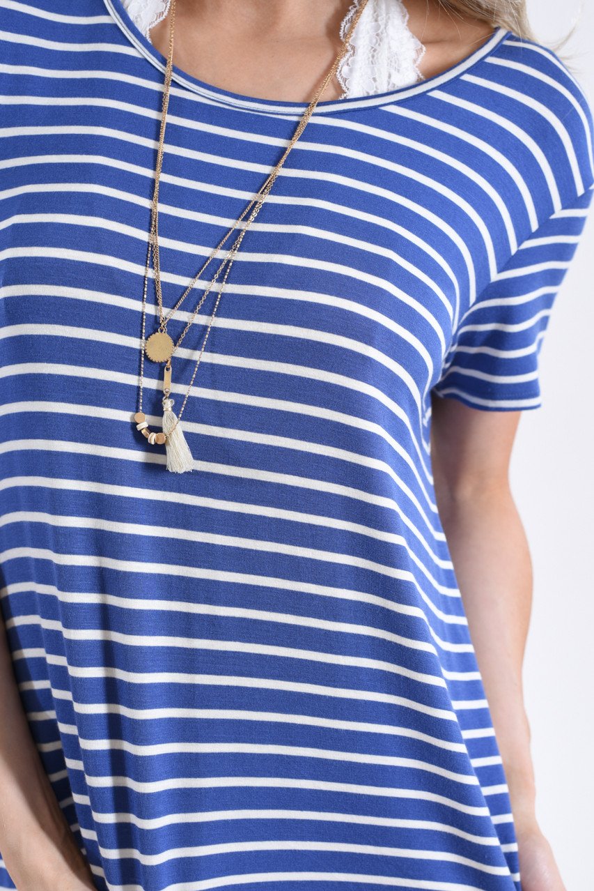 Going to the Navy Striped Top