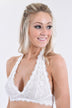 Lace Halter Bralette ~ White