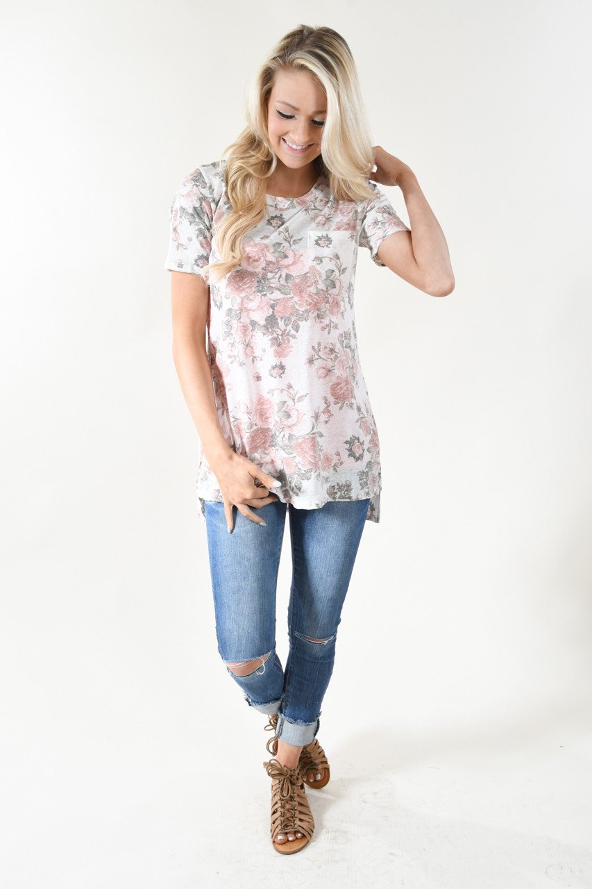 Vintage Wash Floral Top