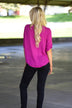 Magenta Sheer Top
