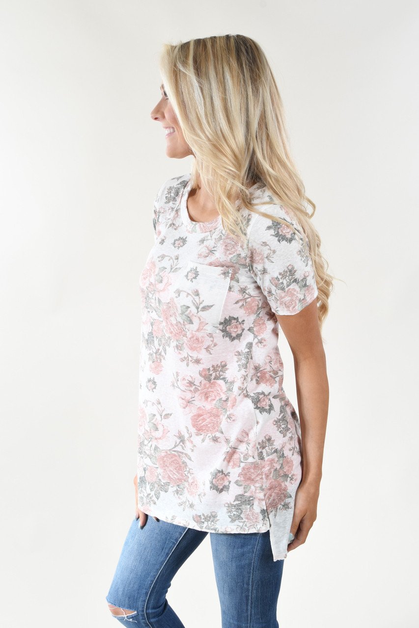 Vintage Wash Floral Top