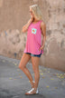 Put a Bow on it Floral Striped Tank