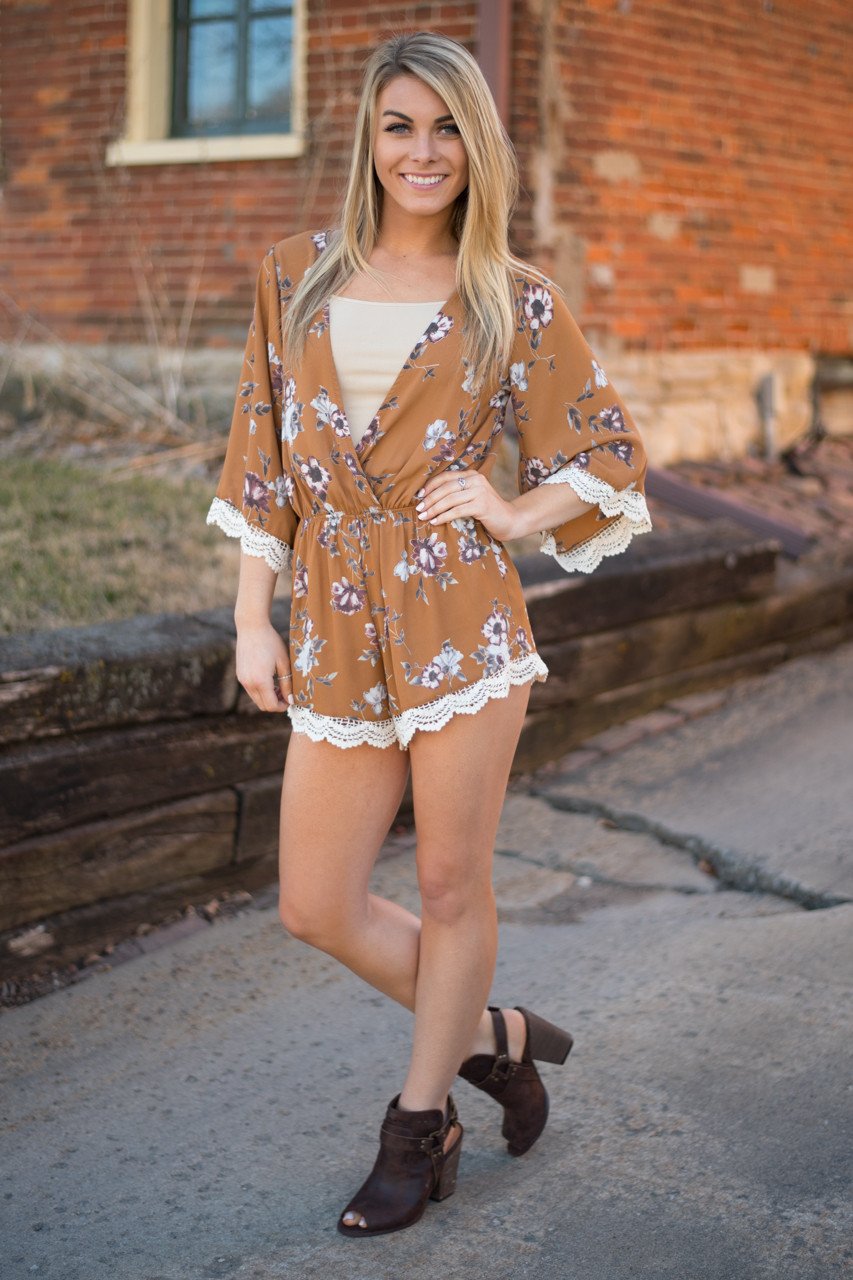 Mustard Floral Romper
