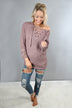 Purple Lace Up Sweater