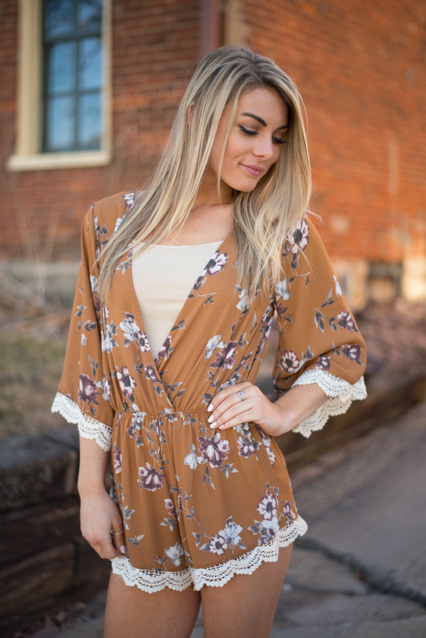 Mustard Floral Romper